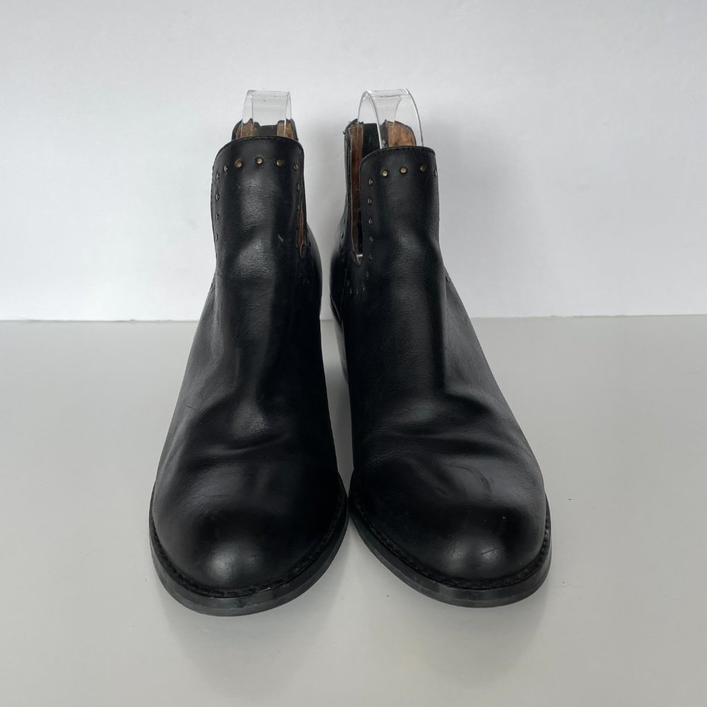 MIZ Mooz Nicole Ankle Booties Leather Studded Black 6.5 - Picture 6 of 9